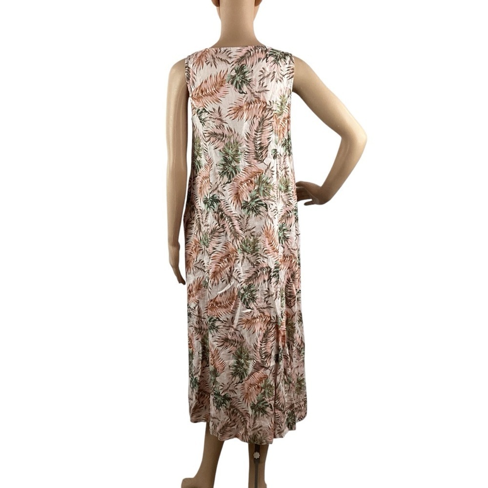 J. Jill Love Linen Printed Tank Dress Petite Small Multicolor - Picture 5 of 7